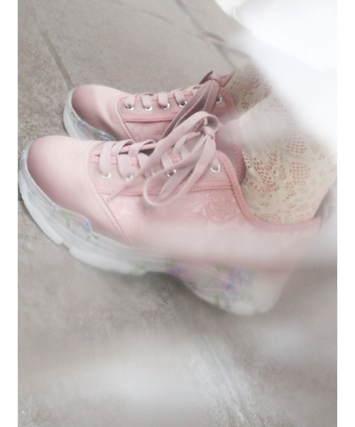 merry jenny（メリージェニー）の「jacquard floral sneaker（スニーカー・レディース・ブラック/ピンク/オレンジ/ライトブルー・MEDIUM/LARGE）」の18枚目の写真