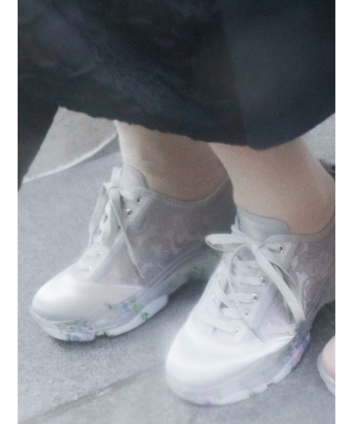 merry jenny（メリージェニー）の「jacquard floral sneaker（スニーカー・レディース・ブラック/ピンク/オレンジ/ライトブルー・MEDIUM/LARGE）」の22枚目の写真