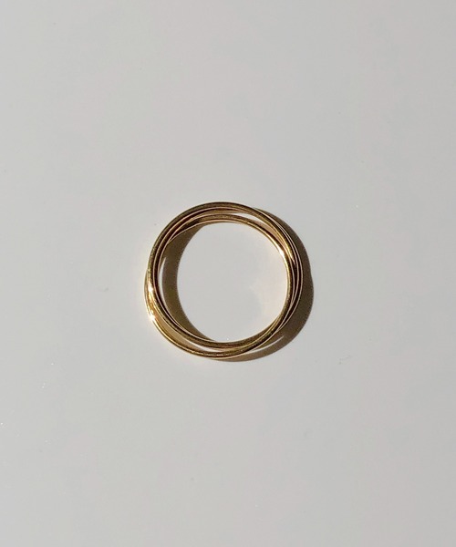 TUWAKRIM（トゥワクリム）の「3ピースリング（リング・レディース・ゴールド・LL/M/L）」の2枚目の写真