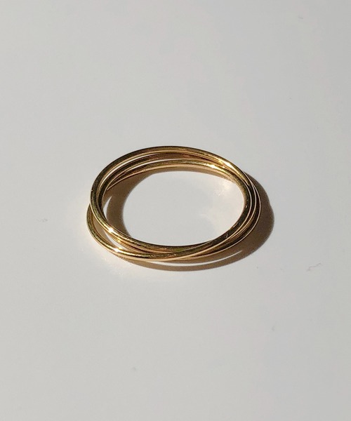 TUWAKRIM（トゥワクリム）の「3ピースリング（リング・レディース・ゴールド・LL/M/L）」の4枚目の写真