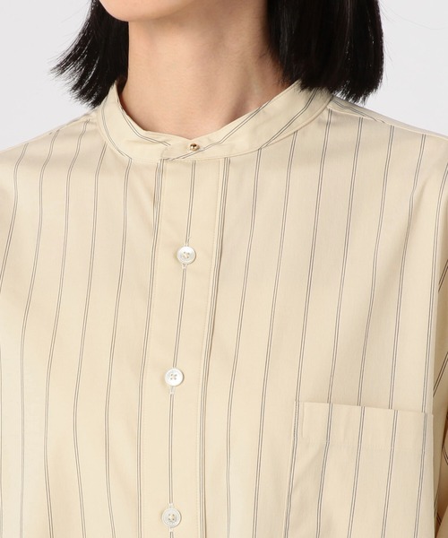 TICCA(ティッカ)の「【TICCA】ノーカラースクエアビックシャツ WOMEN(シャツ/ブラウス・レディース・グレー系その他/ホワイト系その他5・FREE)」の9枚目の写真