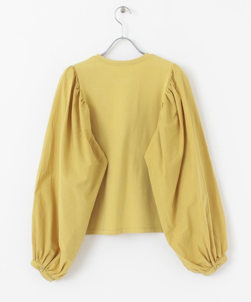 KBF（ケイビーエフ）の「ボリュームスリーブドッキングカットソー（Tシャツ/カットソー・レディース・ブラック/オフホワイト/ベージュ系その他・ONE）」の18枚目の写真