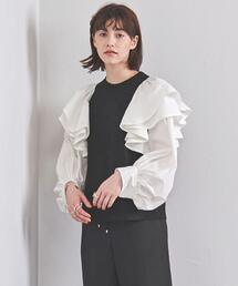 FLICKA | ＜FLICKA（フリッカ）＞コンビ フリルスリーブ プルオーバー(シャツ/ブラウス)