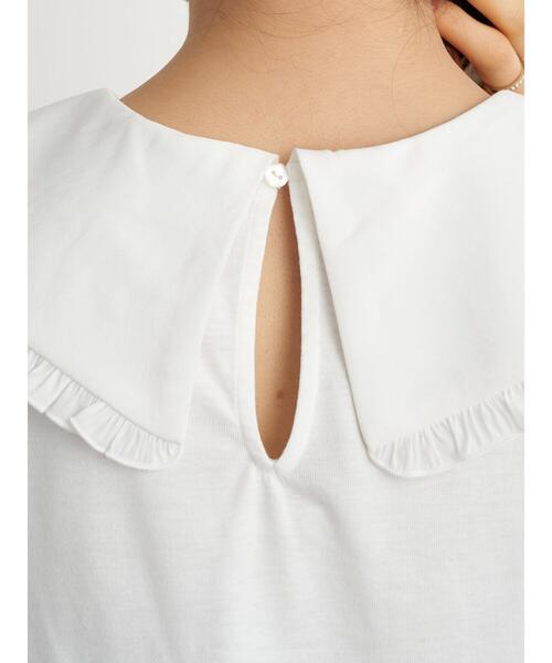 earth music&ecology（アースミュージックアンドエコロジー）の「フリルカラーカットインナー ＊（シャツ/ブラウス・レディース・ブラック/オフホワイト・S/M）」の11枚目の写真