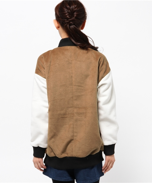 one after another NICE CLAUP（ワンアフターアナザーナイスクラップ）の「【ナイスクラップ】ビックスタジャン（ブルゾン・レディース・ベージュ/ネイビー/ブラック系その他・FREE）」の6枚目の写真