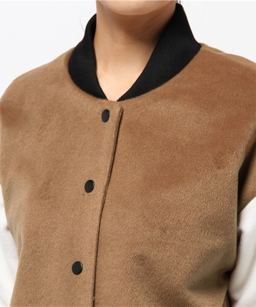 one after another NICE CLAUP（ワンアフターアナザーナイスクラップ）の「【ナイスクラップ】ビックスタジャン（ブルゾン・レディース・ベージュ/ネイビー/ブラック系その他・FREE）」の8枚目の写真