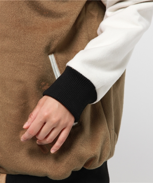 one after another NICE CLAUP（ワンアフターアナザーナイスクラップ）の「【ナイスクラップ】ビックスタジャン（ブルゾン・レディース・ベージュ/ネイビー/ブラック系その他・FREE）」の10枚目の写真