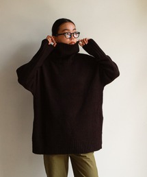 feepur | サイドスリットタートルネックオーバーニット(ニット/セーター)