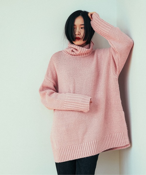 feepur（フェピュール）の「《ウォッシャブル》サイドスリットタートルネックオーバーニット（ニット/セーター・レディース・オフホワイト/ピンクベージュ/オリーブ/ブラック・MEDIUM）」の22枚目の写真