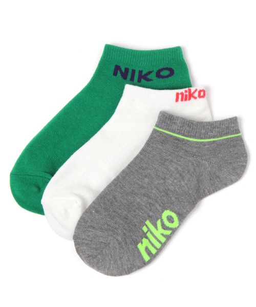 niko and...（ニコアンド）の「オリジナルスニーカー3セットソックス（ソックス/靴下・レディース・ホワイト/ブラック/その他1/その他2・FREE）」の4枚目の写真