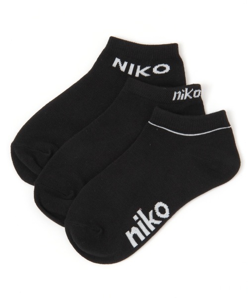 niko and...（ニコアンド）の「オリジナルスニーカー3セットソックス（ソックス/靴下・レディース・ホワイト/ブラック/その他1/その他2・FREE）」の2枚目の写真