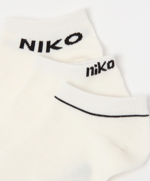 niko and...（ニコアンド）の「オリジナルスニーカー3セットソックス（ソックス/靴下・レディース・ホワイト/ブラック/その他1/その他2・FREE）」の6枚目の写真