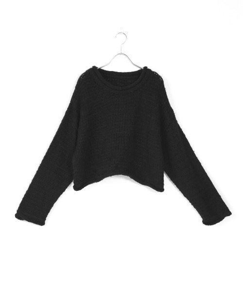Bab(バブ)の「【WEB限定】ローゲージショートニット(ニット/セーター・レディース・ブラック/マスタード/グレー系その他・38)」の22枚目の写真