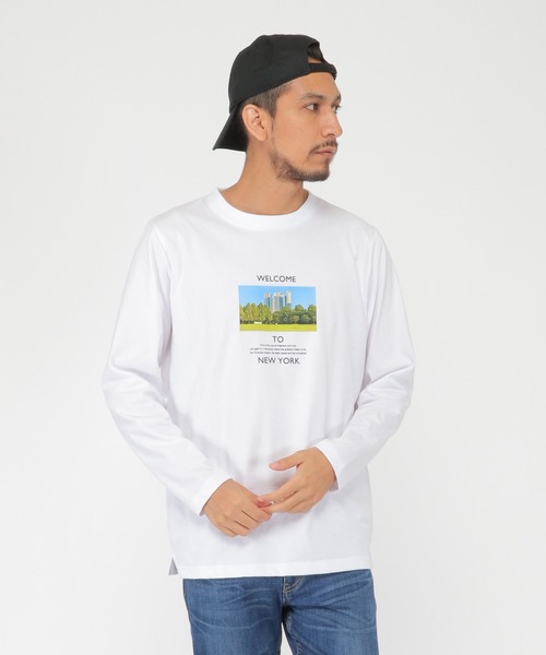 ikka(イッカ)の「カラーフォトロンT(Tシャツ/カットソー・メンズ・ホワイト/ブラック/ブルー・S/M/L/XL)」の2枚目の写真