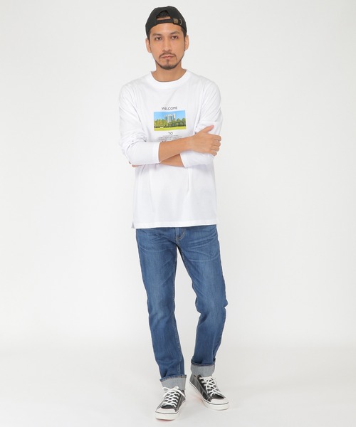 ikka(イッカ)の「カラーフォトロンT(Tシャツ/カットソー・メンズ・ホワイト/ブラック/ブルー・S/M/L/XL)」の16枚目の写真