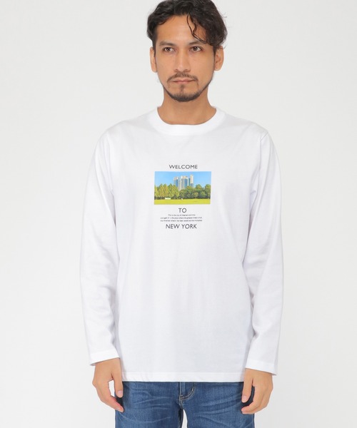 ikka(イッカ)の「カラーフォトロンT(Tシャツ/カットソー・メンズ・ホワイト/ブラック/ブルー・S/M/L/XL)」の6枚目の写真