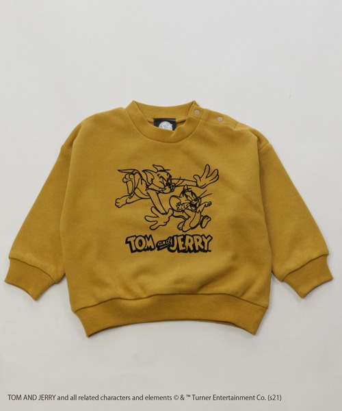 JAM & LINK（ジャムアンドリンク）の「TOM and JERRY /トムとジェリー バリエーショントレーナー（スウェット・キッズ・ベージュ/チャコールグレー/カーキ/ミント/マスタード/ホワイト系その他・100cm/110cm/120cm/130cm/140cm/80ｃｍ/90cm）」の9枚目の写真