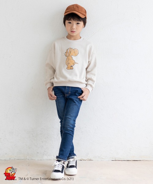 JAM & LINK（ジャムアンドリンク）の「TOM and JERRY /トムとジェリー バリエーショントレーナー（スウェット・キッズ・ベージュ/チャコールグレー/カーキ/ミント/マスタード/ホワイト系その他・100cm/110cm/120cm/130cm/140cm/80ｃｍ/90cm）」の10枚目の写真