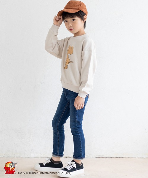 JAM & LINK（ジャムアンドリンク）の「TOM and JERRY /トムとジェリー バリエーショントレーナー（スウェット・キッズ・ベージュ/チャコールグレー/カーキ/ミント/マスタード/ホワイト系その他・100cm/110cm/120cm/130cm/140cm/80ｃｍ/90cm）」の13枚目の写真