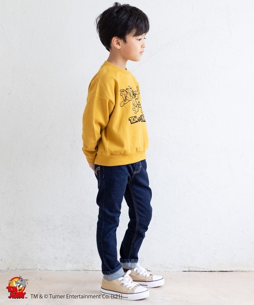 JAM & LINK（ジャムアンドリンク）の「TOM and JERRY /トムとジェリー バリエーショントレーナー（スウェット・キッズ・ベージュ/チャコールグレー/カーキ/ミント/マスタード/ホワイト系その他・100cm/110cm/120cm/130cm/140cm/80ｃｍ/90cm）」の16枚目の写真