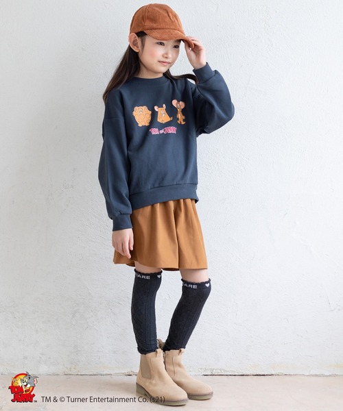 JAM & LINK（ジャムアンドリンク）の「TOM and JERRY /トムとジェリー バリエーショントレーナー（スウェット・キッズ・ベージュ/チャコールグレー/カーキ/ミント/マスタード/ホワイト系その他・100cm/110cm/120cm/130cm/140cm/80ｃｍ/90cm）」の19枚目の写真
