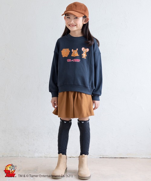 JAM & LINK（ジャムアンドリンク）の「TOM and JERRY /トムとジェリー バリエーショントレーナー（スウェット・キッズ・ベージュ/チャコールグレー/カーキ/ミント/マスタード/ホワイト系その他・100cm/110cm/120cm/130cm/140cm/80ｃｍ/90cm）」の7枚目の写真