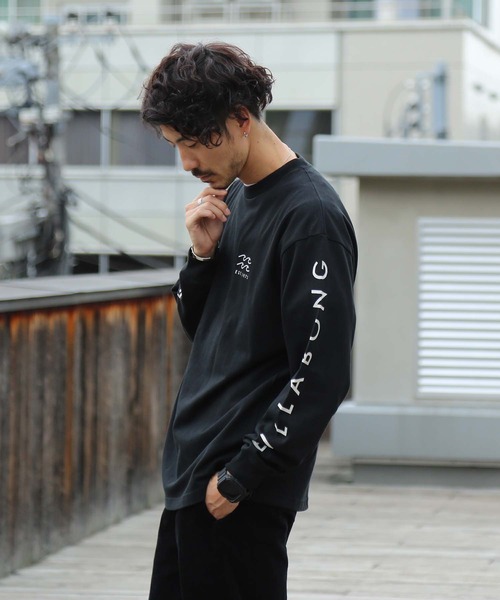 BILLABONG（ビラボン）の「BILLABONG メンズ  SLEEVE ONE TIME ロンＴ  【2021年秋冬モデル】/ビラボンロンT両袖ロゴプリント（Tシャツ/カットソー・メンズ・ベージュ/ホワイト/ブラック・SMALL/LARGE/MEDIUM）」の3枚目の写真