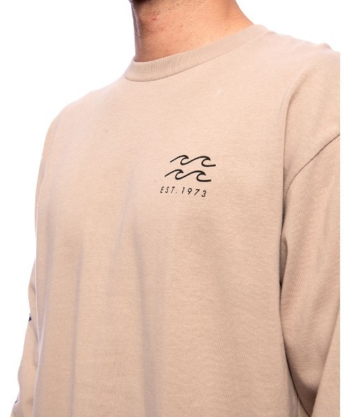 BILLABONG（ビラボン）の「BILLABONG メンズ  SLEEVE ONE TIME ロンＴ  【2021年秋冬モデル】/ビラボンロンT両袖ロゴプリント（Tシャツ/カットソー・メンズ・ベージュ/ホワイト/ブラック・SMALL/LARGE/MEDIUM）」の6枚目の写真
