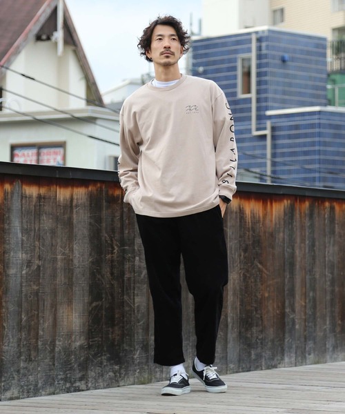 BILLABONG（ビラボン）の「BILLABONG メンズ  SLEEVE ONE TIME ロンＴ  【2021年秋冬モデル】/ビラボンロンT両袖ロゴプリント（Tシャツ/カットソー・メンズ・ベージュ/ホワイト/ブラック・SMALL/LARGE/MEDIUM）」の15枚目の写真