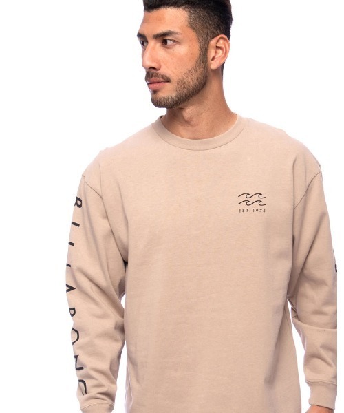 BILLABONG（ビラボン）の「BILLABONG メンズ  SLEEVE ONE TIME ロンＴ  【2021年秋冬モデル】/ビラボンロンT両袖ロゴプリント（Tシャツ/カットソー・メンズ・ベージュ/ホワイト/ブラック・SMALL/LARGE/MEDIUM）」の14枚目の写真