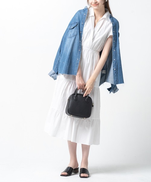 MURA（ムラ）の「PU(合成皮革) ボストンバッグ スクエア型 ミニ ショルダーバッグ（ボストンバッグ・レディース・ダークブラウン/グレー/ブラック/キャメル/ピンクベージュ・FREE）」の12枚目の写真