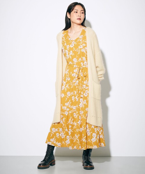 GRACE CONTINENTAL(グレースコンチネンタル)の「【LIFE STYLE WEAR】モヘヤ畦ニットカーディガン-G(カーディガン/ボレロ・レディース・キナリ・36)」の2枚目の写真