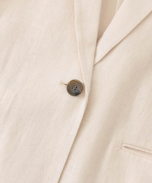 KBF（ケイビーエフ）の「リネンMIXデザインベルトジャケット（テーラードジャケット・レディース・アイボリー/ベージュ/ブラック・ONE）」の10枚目の写真
