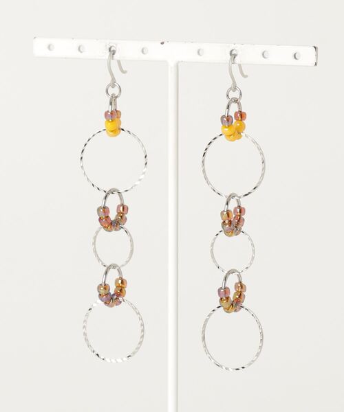 MATSUNO GLASS BEADS(マツノグラスビーズ)の「【MATSUNO GLASS BEADS/松野グラスビーズ】Halo Pierce P91L(ピアス(両耳用)・レディース・ゴールド/レッド/ブラウン/ピンク/グリーン/ターコイズブルー/ブラック/シルバー・FREE)」の2枚目の写真