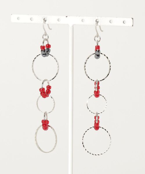 MATSUNO GLASS BEADS(マツノグラスビーズ)の「【MATSUNO GLASS BEADS/松野グラスビーズ】Halo Pierce P91L(ピアス(両耳用)・レディース・ゴールド/レッド/ブラウン/ピンク/グリーン/ターコイズブルー/ブラック/シルバー・FREE)」の6枚目の写真