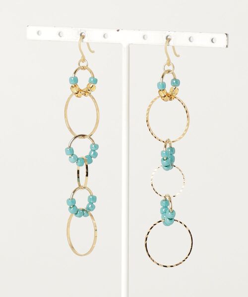 MATSUNO GLASS BEADS(マツノグラスビーズ)の「【MATSUNO GLASS BEADS/松野グラスビーズ】Halo Pierce P91L(ピアス(両耳用)・レディース・ゴールド/レッド/ブラウン/ピンク/グリーン/ターコイズブルー/ブラック/シルバー・FREE)」の4枚目の写真