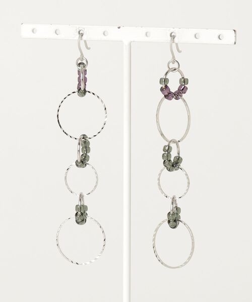 MATSUNO GLASS BEADS(マツノグラスビーズ)の「【MATSUNO GLASS BEADS/松野グラスビーズ】Halo Pierce P91L(ピアス(両耳用)・レディース・ゴールド/レッド/ブラウン/ピンク/グリーン/ターコイズブルー/ブラック/シルバー・FREE)」の1枚目の写真