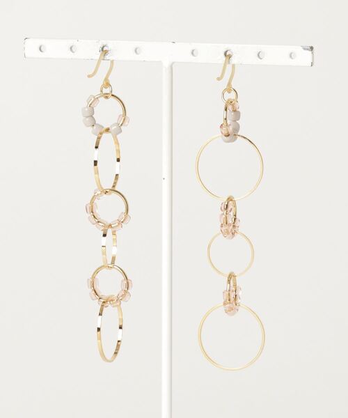 MATSUNO GLASS BEADS(マツノグラスビーズ)の「【MATSUNO GLASS BEADS/松野グラスビーズ】Halo Pierce P91L(ピアス(両耳用)・レディース・ゴールド/レッド/ブラウン/ピンク/グリーン/ターコイズブルー/ブラック/シルバー・FREE)」の9枚目の写真