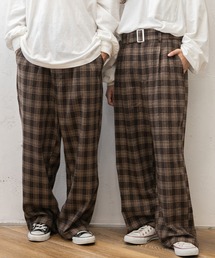 PairPair（ペアペア）の「チェックベルト付きスラックス(ユニセックス)（スラックス・メンズ）」