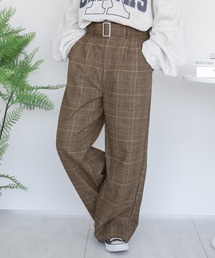 PairPair | チェックベルト付きスラックス(ユニセックス)(スラックス)