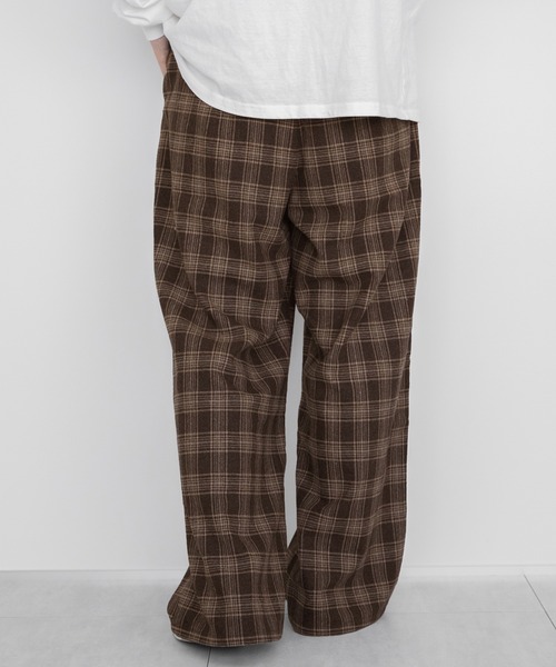PairPair（ペアペア）の「チェックベルト付きスラックス(ユニセックス)（スラックス・レディース・ダークブラウン/ブラウン・MEDIUM/LARGE）」の11枚目の写真