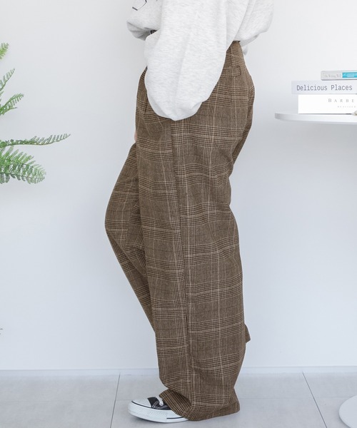 PairPair（ペアペア）の「チェックベルト付きスラックス(ユニセックス)（スラックス・レディース・ダークブラウン/ブラウン・MEDIUM/LARGE）」の15枚目の写真