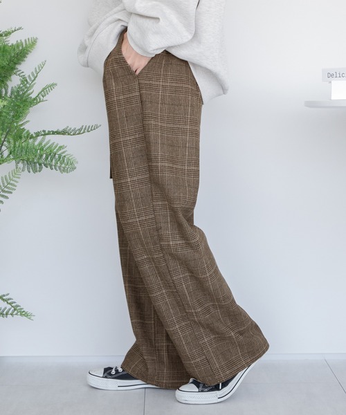 PairPair（ペアペア）の「チェックベルト付きスラックス(ユニセックス)（スラックス・レディース・ダークブラウン/ブラウン・MEDIUM/LARGE）」の19枚目の写真