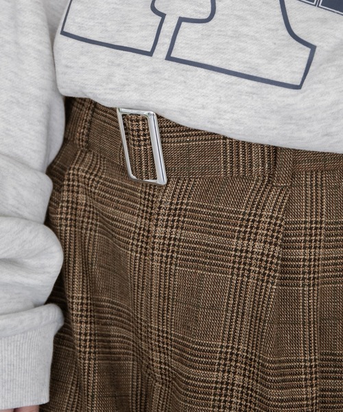 PairPair（ペアペア）の「チェックベルト付きスラックス(ユニセックス)（スラックス・レディース・ダークブラウン/ブラウン・MEDIUM/LARGE）」の22枚目の写真