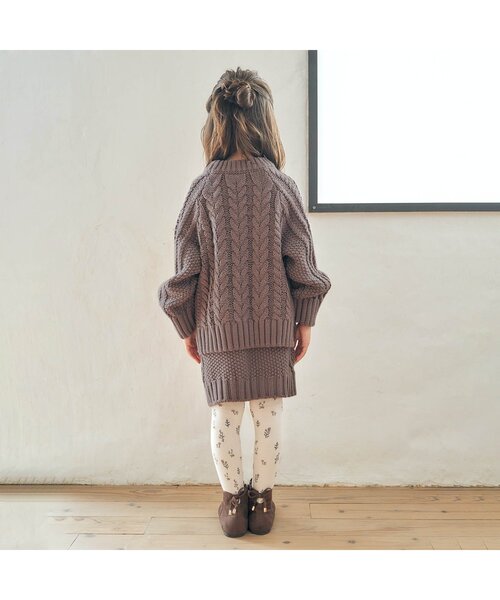 apres les cours（アプレレクール）の「ハート模様編みニットスカート（スカート・キッズ・ピンク/ベージュ・110/90/100/140/130/120）」の13枚目の写真