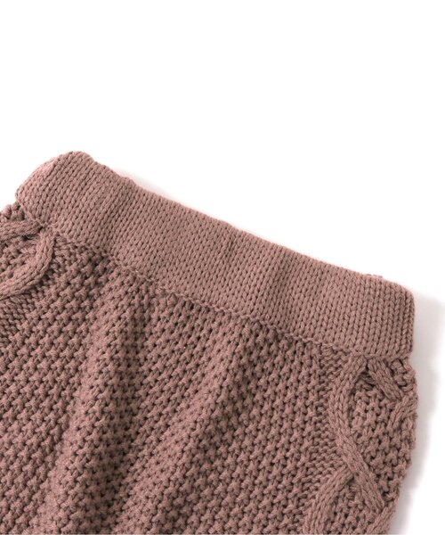 apres les cours（アプレレクール）の「ハート模様編みニットスカート（スカート・キッズ・ピンク/ベージュ・110/90/100/140/130/120）」の7枚目の写真