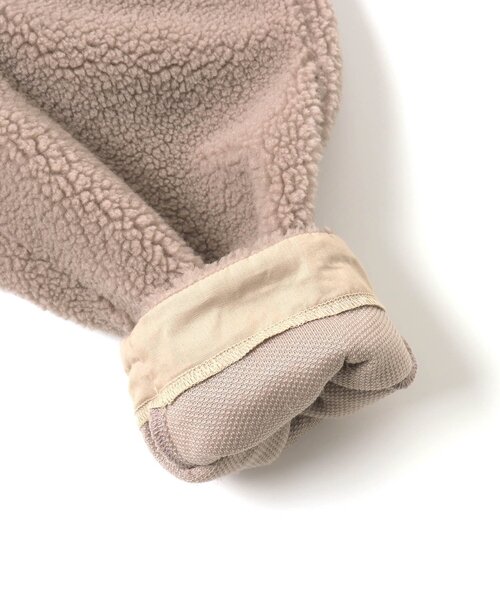 apres les cours(アプレレクール)の「tiny bear ボアサロペット 9分丈(サロペット/オーバーオール・キッズ・アイボリー/ベージュ・110/100/90)」の3枚目の写真