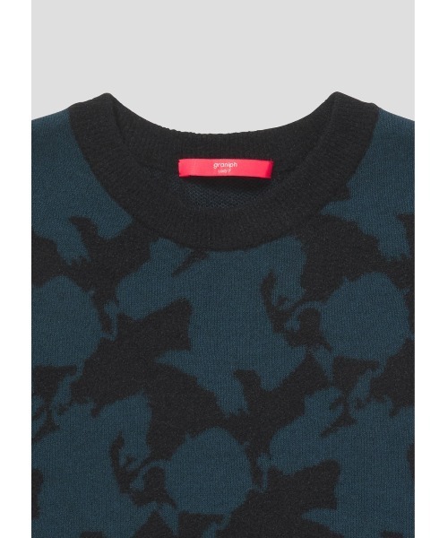 Design Tshirts Store graniph（デザイン　ティーシャツ　ストア　グラニフ）の「マイク＆サリー シルエット(モンスターズ)｜ニット（カーディガン/ボレロ・レディース・ブラック・FREE）」の5枚目の写真