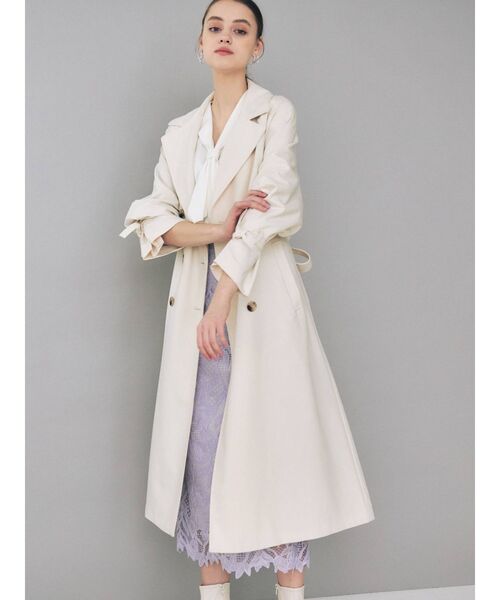 MERCURYDUO（マーキュリーデュオ）の「バックタックトレンチコート（トレンチコート・レディース・ベージュ/アイボリー/ベビーピンク・SMALL/MEDIUM）」の13枚目の写真