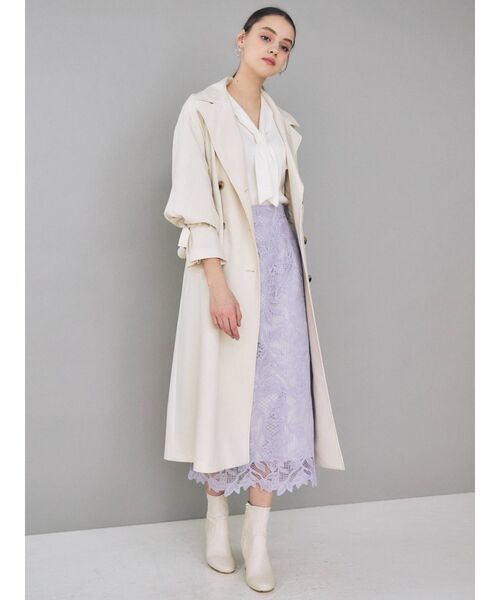 MERCURYDUO（マーキュリーデュオ）の「バックタックトレンチコート（トレンチコート・レディース・ベージュ/アイボリー/ベビーピンク・SMALL/MEDIUM）」の15枚目の写真